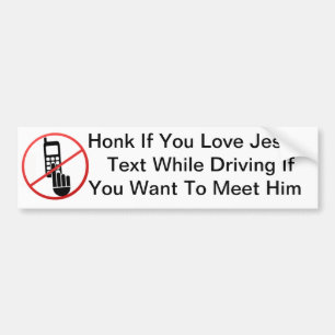 Autocollant De Voiture Aucun service de mini-messages tout en conduisant