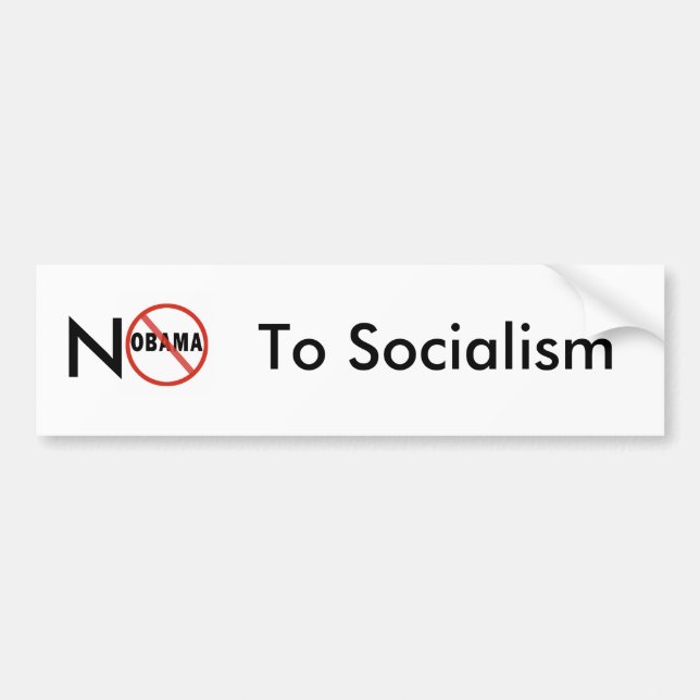 Autocollant De Voiture Aucun socialisme (Devant)