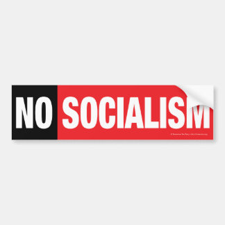 AUTOCOLLANT DE VOITURE AUCUN SOCIALISME ! (BLACK/RED)