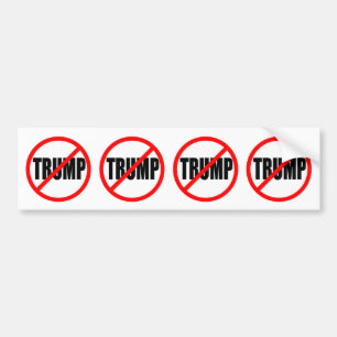 AUTOCOLLANT DE VOITURE "AUCUN TRUMP