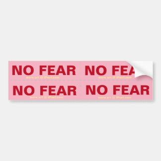 Autocollant De Voiture AUCUNE CRAINTE - quatre bumperstickers pour le
