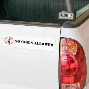 Autocollant De Voiture Aucune fille autorisée BumperSticker