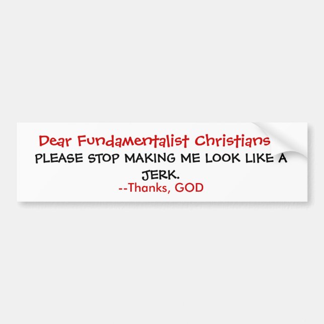 Autocollant De Voiture Aucune secousse de Dieu (Devant)