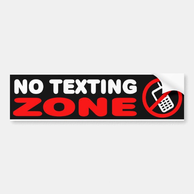 Autocollant De Voiture Aucune zone de service de mini-messages (Devant)