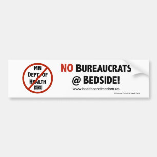 Autocollant De Voiture Aucuns bureaucrates au chevet ! - Adhésif pour