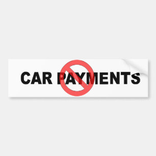 Autocollant De Voiture Aucuns paiements de voiture