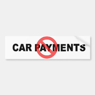 Autocollant De Voiture Aucuns paiements de voiture