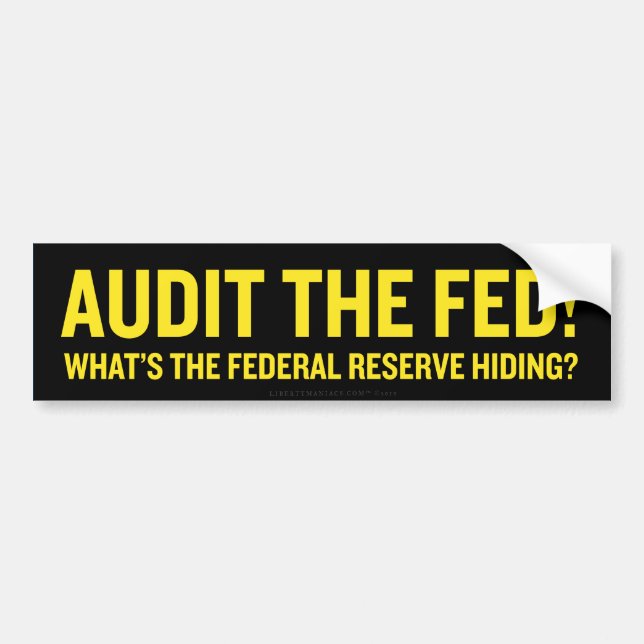 Autocollant De Voiture Auditez le Fed ! Adhésif pour pare-chocs (Devant)