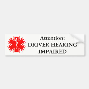 Autocollant De Voiture Audition de conducteur - altérée