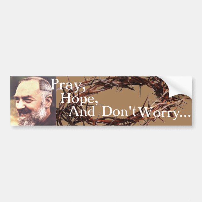 Autocollant De Voiture Aumônier Pio Bumpersticker (Devant)