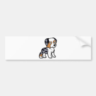 Autocollant De Voiture aussie bleu merle dessin animé
