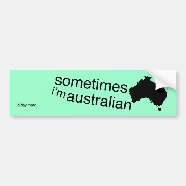 Autocollant De Voiture Australien à temps partiel (Devant)