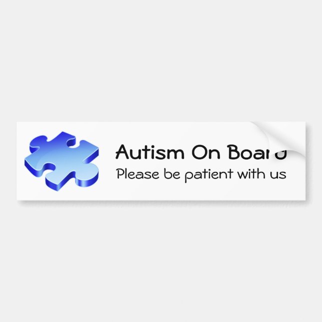 Autocollant De Voiture Autisme à bord d'adhésif pour pare-chocs (Devant)