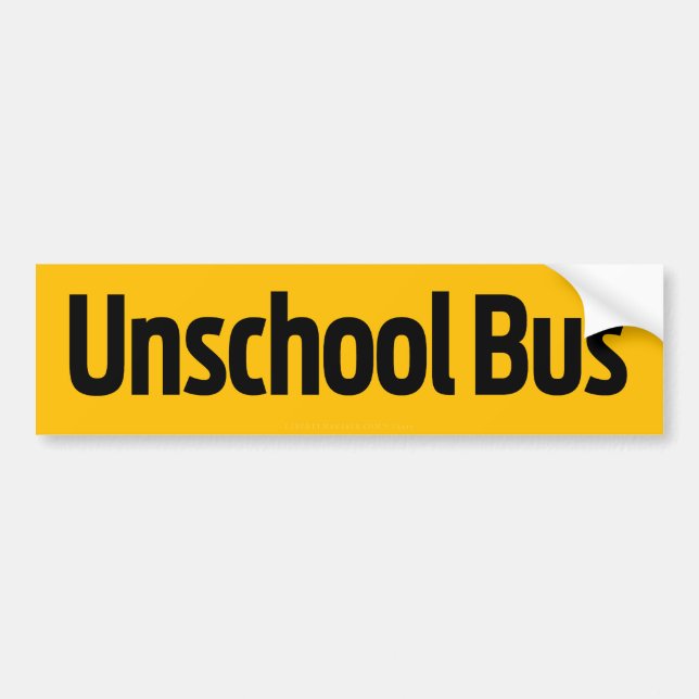Autocollant De Voiture Autobus d'Unschool (Devant)