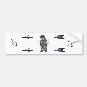 Autocollant De Voiture Autoclan du clan d'ours amérindien