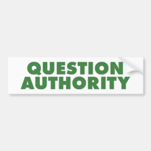 Autocollant De Voiture Autorité de question - vert