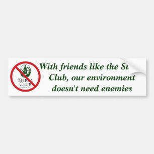 Autocollant De Voiture Avec des amis aimez la sierra club
