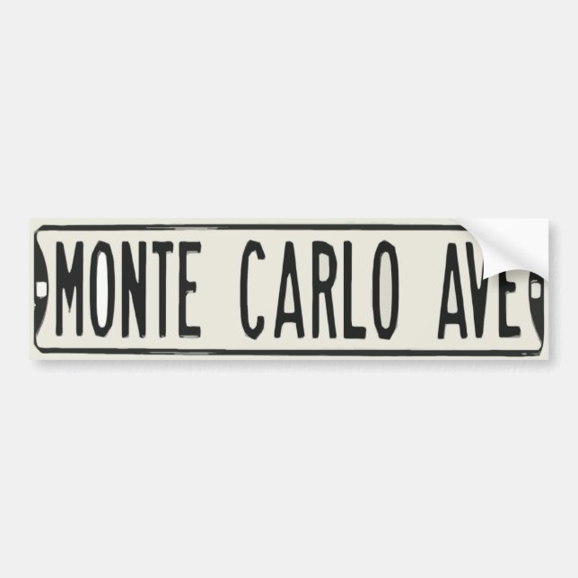 Autocollant De Voiture Avenue de Monte Carlo (Devant)