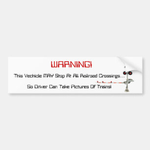 Autocollant De Voiture Avertissement de véhicule de Railfan