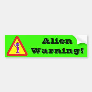 Autocollant De Voiture Avertissement d'extraterrestre
