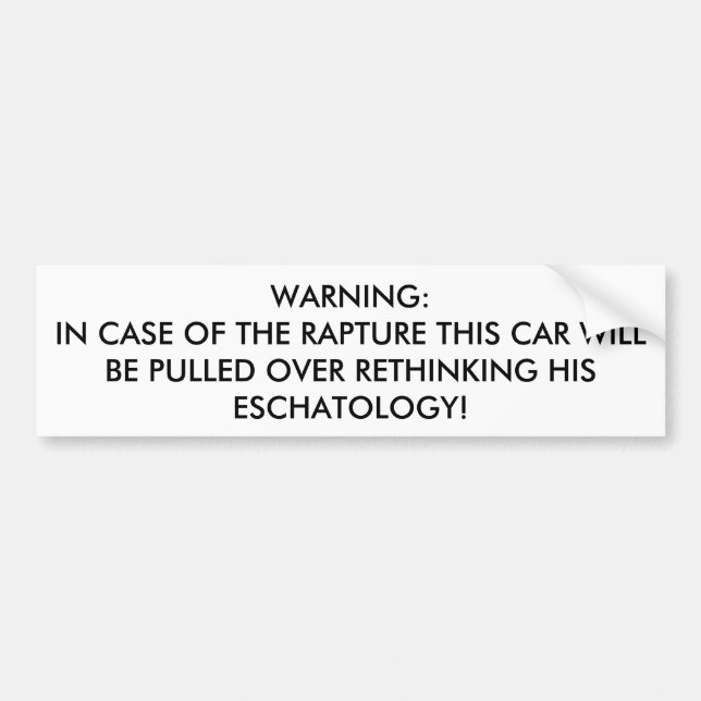 AUTOCOLLANT DE VOITURE AVERTISSEMENT : EN CAS D'ENCHANTEMENT CETTE (Devant)