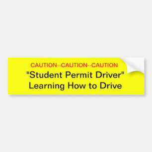 Autocollant De Voiture Avertissement Étudiant Permis de conduire Bumper 