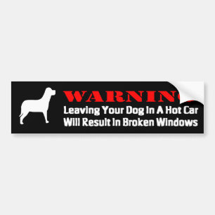 Autocollant De Voiture Avertissement Laisser Le Chien Dans Les Fenêtres D