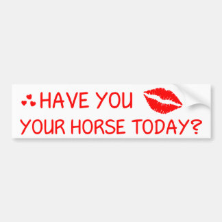 Autocollant De Voiture Avez-Vous Embrassé Votre Cheval Aujourd'Hui ?