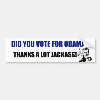 Autocollant De Voiture Avez-vous voté pour Obama ? Merci âne beaucoup !