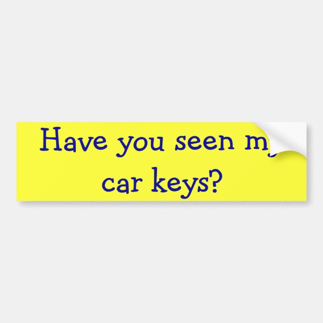 Autocollant De Voiture Avez-vous vu mes clés de voiture ? (Devant)