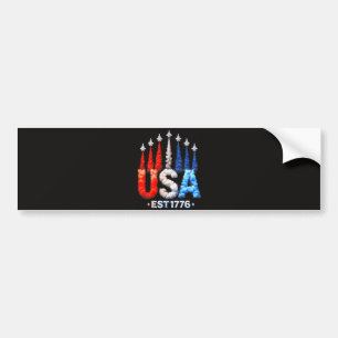 Autocollant De Voiture Avions de chasse du 4 juillet Usa Patriotique