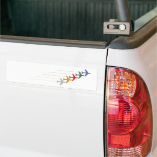 Autocollant De Voiture avions de voyage colorés