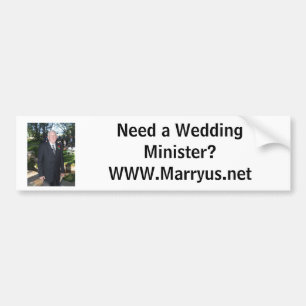 Autocollant De Voiture Ayez besoin d'un ministre de mariage ?