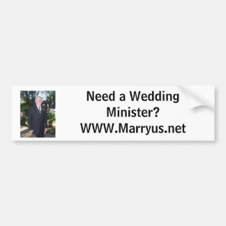 Autocollant De Voiture Ayez besoin d'un ministre de mariage ?