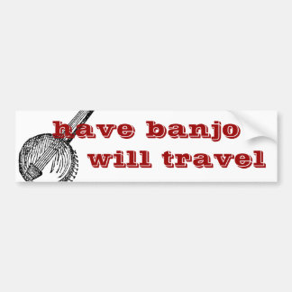 Autocollant De Voiture ayez le banjo voyagera adhésif pour pare-chocs