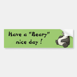 Autocollant De Voiture Ayez un beau jour beary