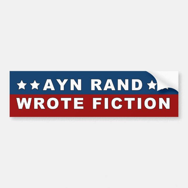 Autocollant De Voiture Ayn Rand a écrit l'autocollant de fiction (Devant)