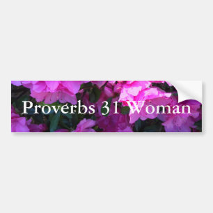 Autocollant De Voiture Azaleas Proverbes 31 Sticker pare-chocs femme