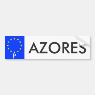 Autocollant De Voiture Azores European Union License Plate Sticker