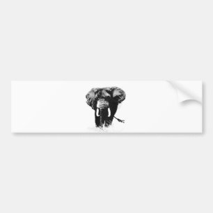 Autocollant De Voiture B&W Elephant