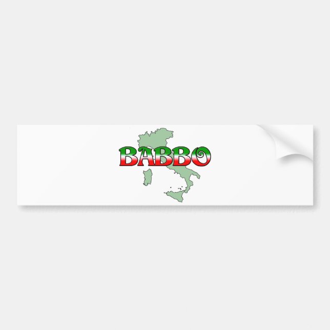 Autocollant De Voiture Babbo (père italien) (Devant)