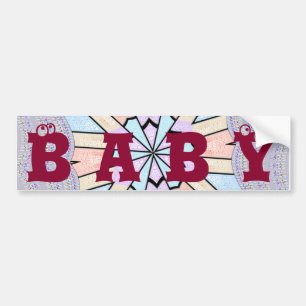 Autocollant De Voiture Baby Text mignon art design extraordinaire