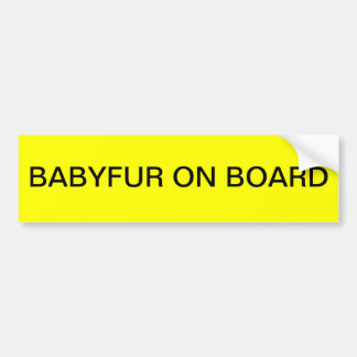 AUTOCOLLANT DE VOITURE BABYFUR À BORD