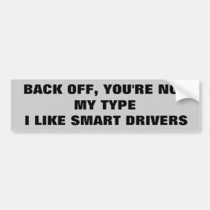 Autocollant De Voiture Back Off J'aime les pilotes intelligents