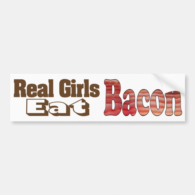 Autocollant De Voiture Bacon Girls Bumper Sticker (Devant)