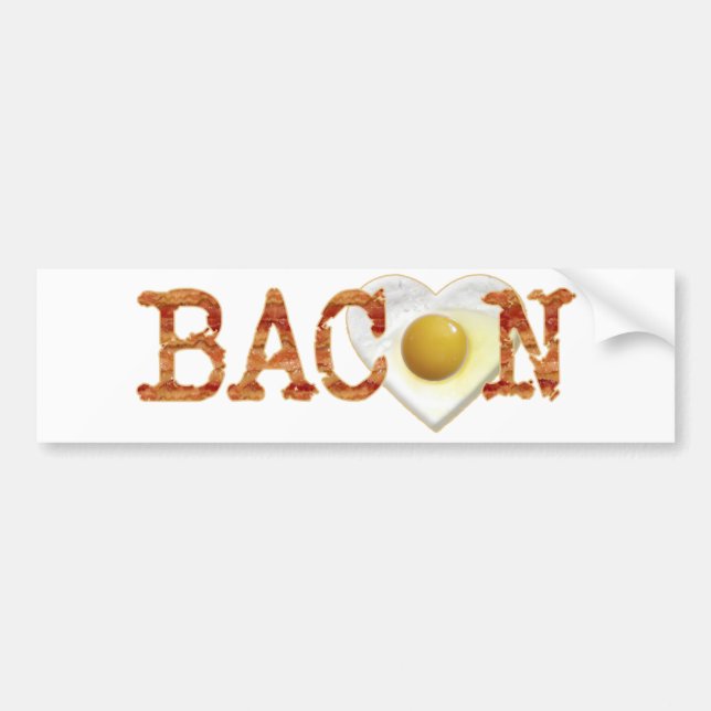 Autocollant De Voiture Bacon LOVE (Devant)
