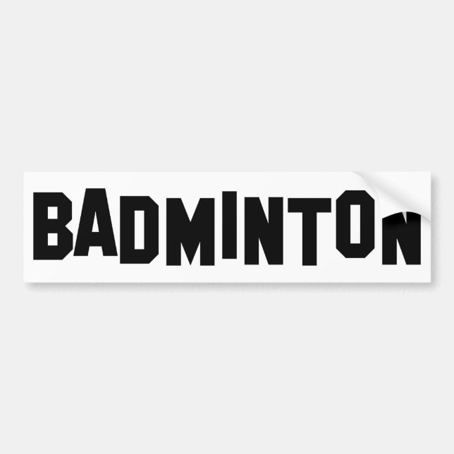 Autocollant De Voiture badminton (Devant)
