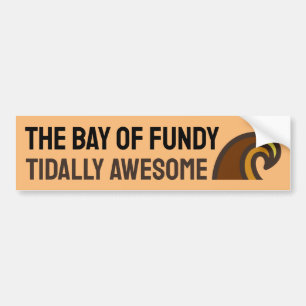 Autocollant De Voiture Baf de Fundy Tidally Awesome Sticker pare-chocs