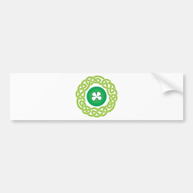 Autocollant De Voiture Bague CELTIC avec SHAMROCK (Devant)