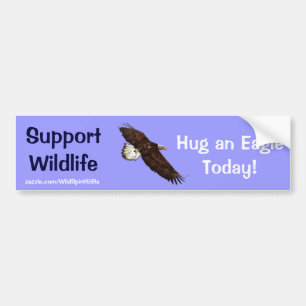 Autocollant De Voiture BALD EAGLE Wildlife Support Bumper Sticker